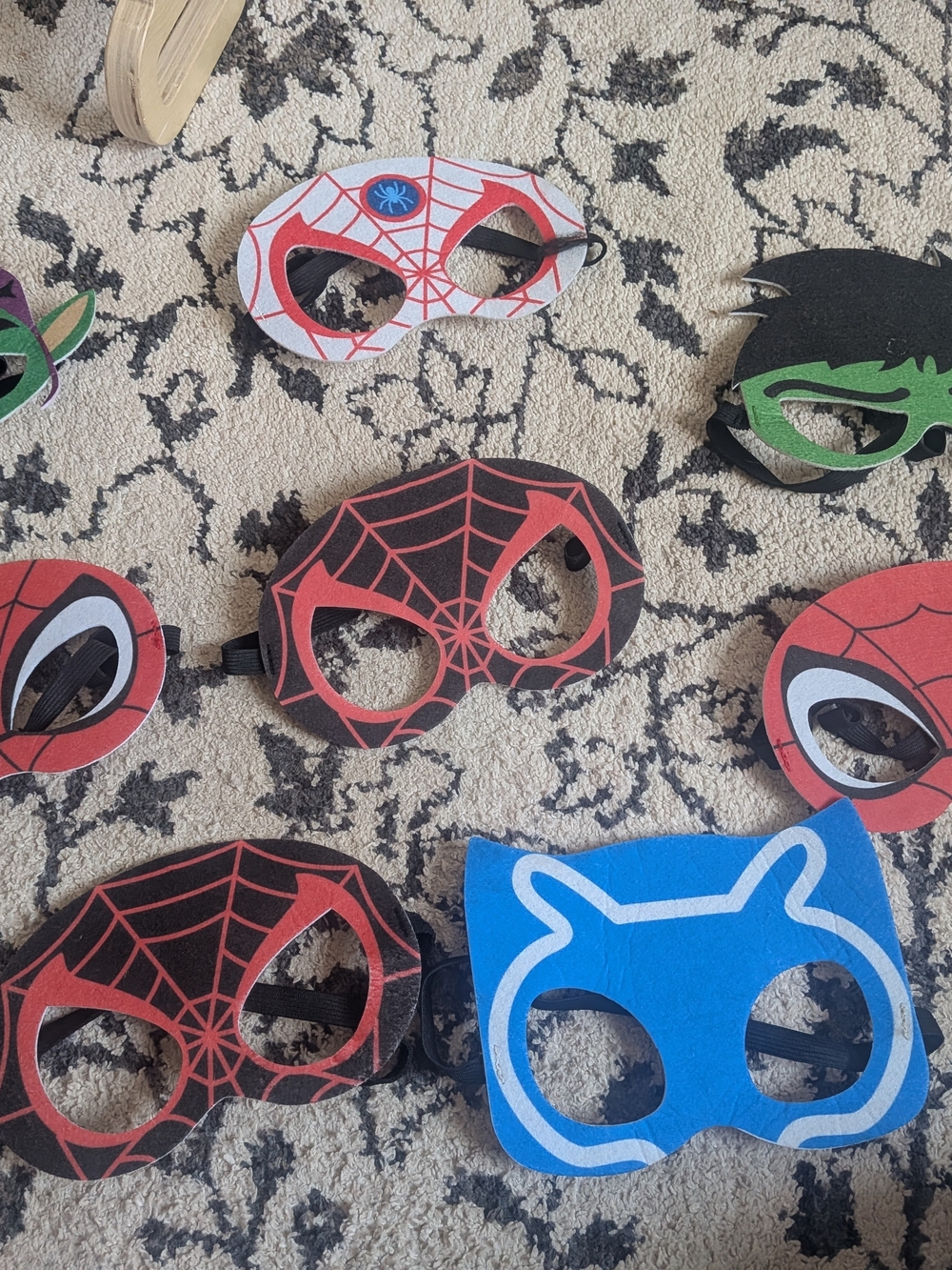 Kids Spidey and Friends Superhero Mask Set - Red, Black, Blue